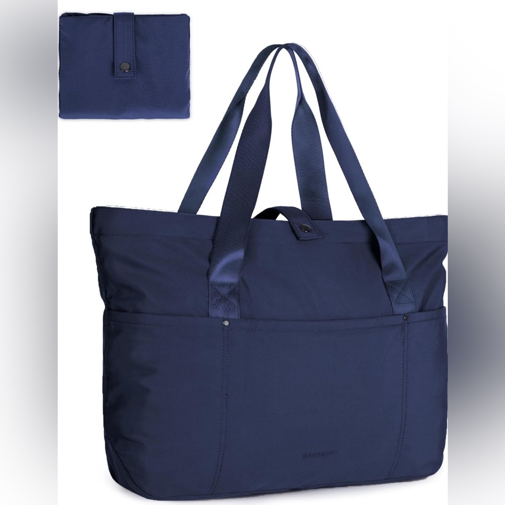 BAGSMART Foldable Tote Bag With Travel Large Shoulder Bag Handbag